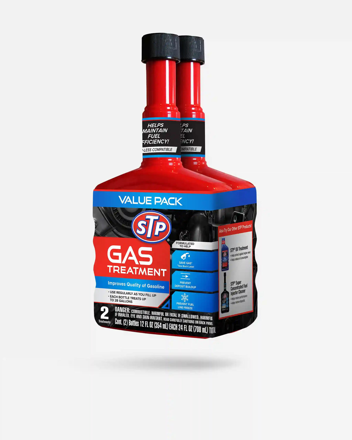 STP Gas Treatment (Helps Save Gas) 2-Pack 12oz